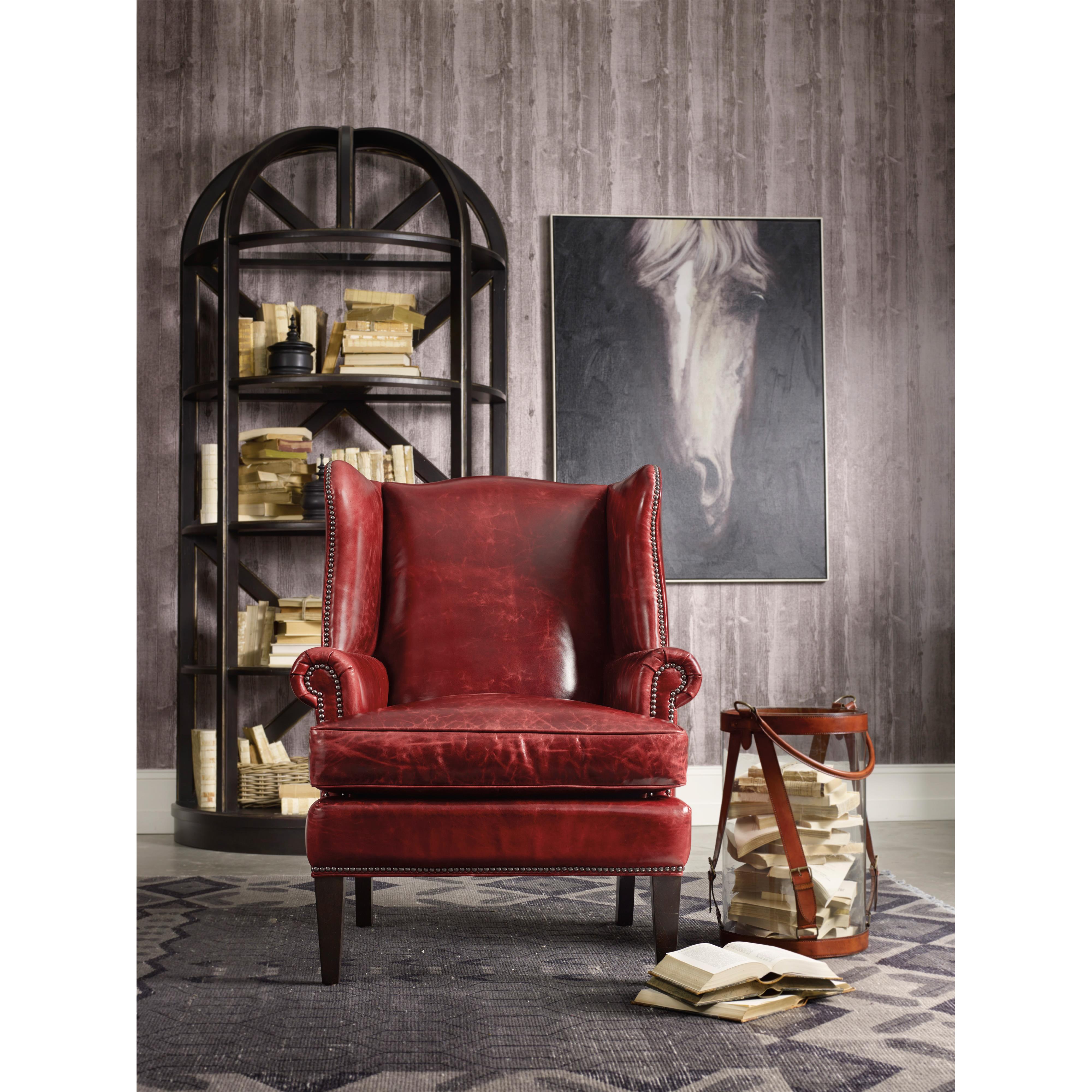 Hooker Furniture Club Chairs 355127 Traditional Wing Back Club